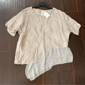 New 100% Linen Karamel Collection Made in Italy unique tops